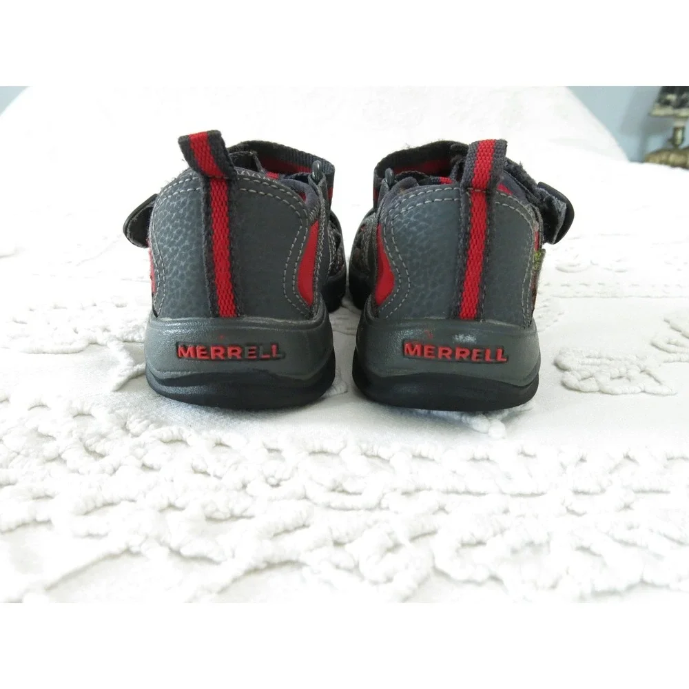 Merrell Hydro Hiker Waterproof Sports Sandals Sz 1 Gray/Red Youth Kids Water